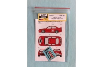 Decal – Mitsubishi Lancer EVO VI - "Marlboro" logo 1999 / 2000 1/43 