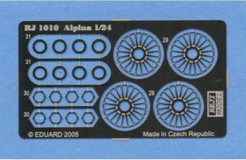 Photo-etched – special parts - Wheels wire panel – Alpina 15“