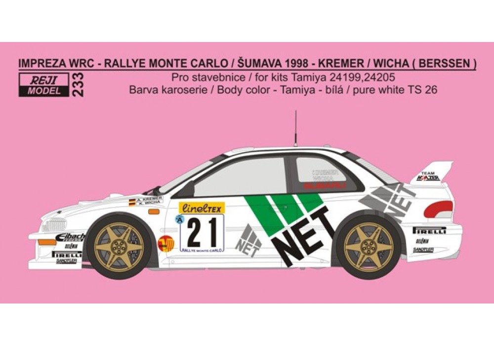 Miniature TRANSKIT Subaru Impreza WRC - Rallye Portugal 1998 - Frederic Dor - 1/43