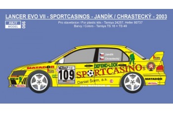 Decal - Mitsubishi Lancer Evo VII - Deutschland rallye 2003